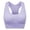 Purple, variant on Women Front Cross Side Buckle Lace Bras Seamless No Steel Ring Sports Workout Gym Activewear with Removable Bra
