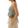 thumbnail image 3 of KelaJuan Women Lace Camisoles Summer Spaghetti Straps Tie-Up V-Neck Sleeveless Sling Tank Crop Tops, 3 of 6