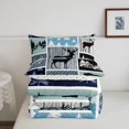 thumbnail image 4 of Elk Deer Comforter Set Rustic Lodge Cabin Bedding Sets,Woodland Animals Bear Moose Quilt Farmhouse Reindeer Pine Trees Duvet Insert Country Room Decor, 4 of 5
