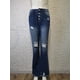 thumbnail image 5 of Pantalones vaqueros de mujer de cintura alta, pantalones vaqueros de corte acampanado, pantalones vaqueros holgados elásticos, 5 of 8