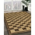 thumbnail image 3 of Ahgly Company Machine Washable Indoor Round Abstract Gold Area Rugs, 5' Round, 3 of 7