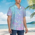 thumbnail image 5 of Disketp Hawaiian Shirts For Men,Fantasy Gradient Print Mens Casual Short Sleeve Button Down Shirts Beach Shirt, 5 of 8