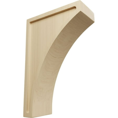 Ekena Millwork 3"W x 6 1/2"D x 10"H Large Lawson Wood Corbel, Rubberwood