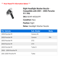 thumbnail image 2 of Right Headlight Washer Nozzle - Compatible with 2001 - 2005 Porsche 911 996 2002 2003 2004, 2 of 2