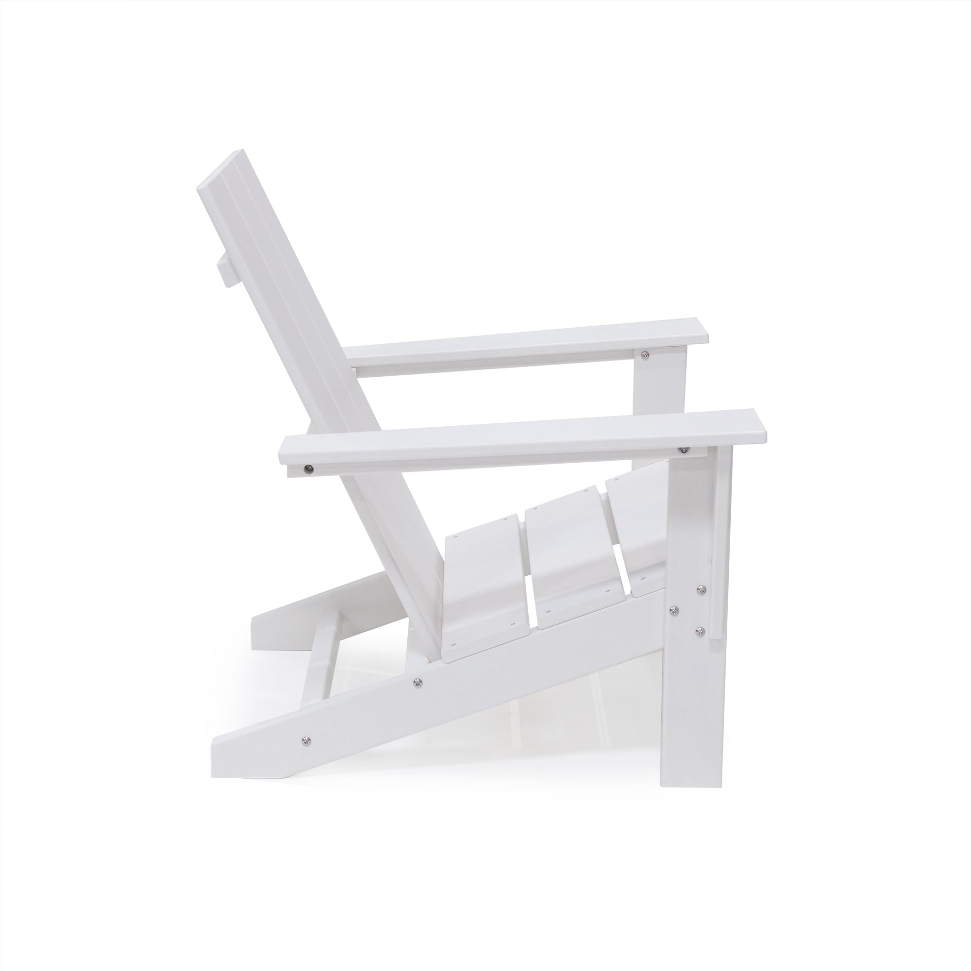 LuXeo Arcadia White HDPE Outdoor Adirondack Chair ( Single)