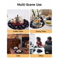 thumbnail image 2 of 13 Inch Round Placemats Set of 4, Purple Olive Fruits Non Slip Heat Insulation PP Table Mats, Spring Farm Branches Leaves Plants Black Washable Place Mats for Kitchen Dining Party Table Decor, 2 of 7