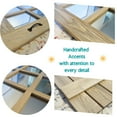 thumbnail image 6 of Farmhouse Window Pane Mirror with Shutters, Decorative Distressed Wood Mirrors for Living Room(Window Mirrorx1,Shuttersx2), Natural, 6 of 6