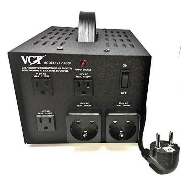 VCT VT-1800R - Step Up and Down Voltage Transformer Converter - AC 110/220 V - 1800 Watt