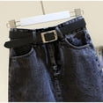 thumbnail image 4 of Minifalda vaquera adelgazante de cintura alta negra y gris para mujer, estilo nuevo de verano a la moda, versión coreana, falda ajustada, 4 of 5