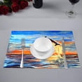 thumbnail image 2 of MKHERT Animal Dolphin with Ocean Sunset Painting Placemats Table Mats for Dining Room Kitchen Table Decoration 12x18 inch,Set of 4, 2 of 4