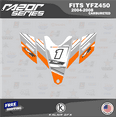 thumbnail image 2 of Kalair GFX Graphics Kit for Yamaha ATV YFZ 450 Carburator (2004-2008) Razor Series, 2 of 5