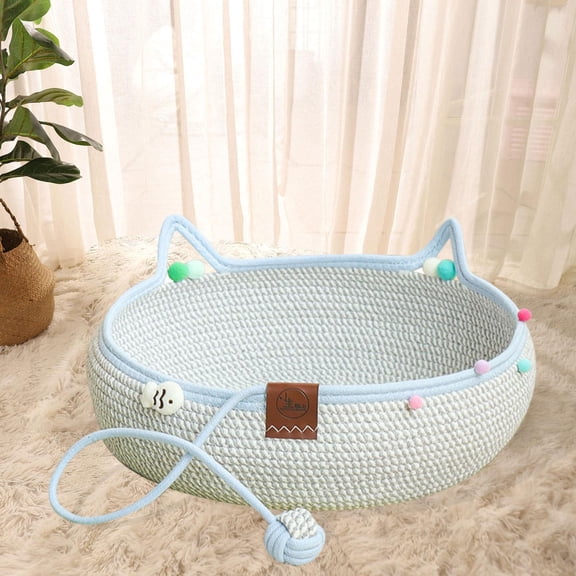 Cama para gatos, cesta para gatitos, cómoda, para todas las estaciones, portátil, bonita, para invierno y verano, accesorios para mascotas, rascador M