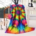 thumbnail image 2 of Tie Dye Vivid Petal Mandala Pattern Blanket,Comfortable Soft Lamb Wool Throw Blanket,All Season,Warm Lightweight Blankets for Sofa Bed Couch Living Room Chair,60"x80", 2 of 4
