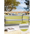 thumbnail image 3 of Outdoor Waterproof Throw Pillow Covers Set of 2 Yellow Brown and White Stripes Pillowcases Lumbar Outdoor Pillows Cushion Case 20x12 Inch Geometric Striped Pattern Patio Pillows for Couch Sofa Bed, 3 of 9