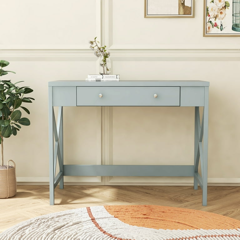 Small gray desk for bedroom deals