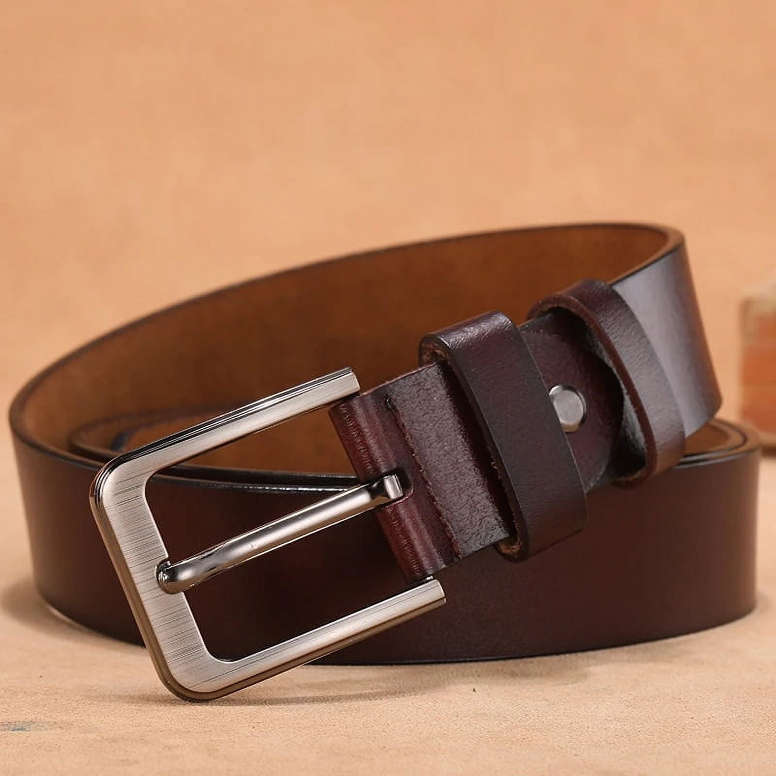 110 120 130 140 150 160 170cm Plus Size Men Belts High Quality Genuine Leather LONG Large Pin Buckle Male Belts Waist for Mens Brown 150cm Walmart