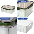 thumbnail image 4 of Gaqring Large Capacity Food Storage Container with Drain Basket, Removable Draining Insert Sealed Fresh Keeping Box, Dishwasher Microwave Safe Leak Proof Container for Vegetables Fruit Salad Greens, 4 of 6