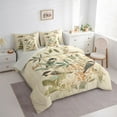 thumbnail image 3 of Feelyou Rustic Bird Animal Bedding Comforter Set 7pcs, Chinese Flower Floral King Bedding Sets, Vintage Fashion Style Reversible Bed Sheets, Microfiber Bedroom Decor, 3 of 8
