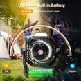thumbnail image 2 of Solar Powered Fan,【Max 40H Runtime】Rechargeable Solar Camping Fans & Led Lantern,8-inch Portable Fan with Solar Panel,Battery Operated Powered Outdoor Tent Fans for Camping Essentials Accessories, 2 of 8