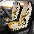 thumbnail image 2 of ZHANZZK Set of 2 Car Seat Covers Piano Music Notation Universal Auto Front Seats Protector Fits for Car,SUV Sedan,Truck, 2 of 3
