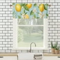 thumbnail image 3 of Lemon Blackout Curtain Valances Lemon Fruit Green Botanical Leaves Rod Pocket Light Filtering Valances for Kitchen and Bathroom 54x18inch(2Pcs), 3 of 5