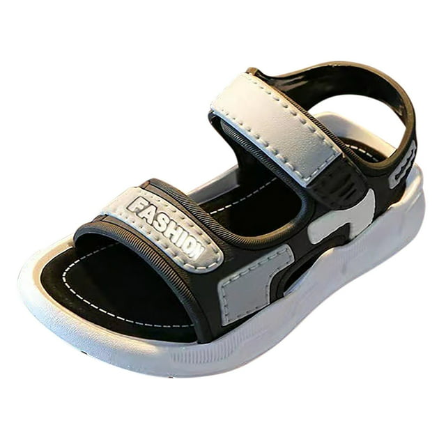 Liyamei Home Slippers For Children Kids Cartoon Soft Sole In Summer Comfortable Boys Sandals Grey 6-7 Years