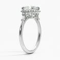 thumbnail image 2 of Veda Jewelry 14K White Gold Plated 1.95 Ct Round Cut Moissanite Ring - Vintage Engagement Wedding Ring for Women - Classic Solitaire Moissanite Ring for Her - Gift for Celebrating Togetherness, 2 of 6