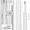 White, variant on AquaSonic Icon Slim Electric Toothbrush - For Adults and Kids, Magnetic Holder, Travel Case, Rechargeable (White)