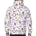 thumbnail image 7 of Fotbe Men's Hoodie with Lavender Flowers Pattern - Kangaroo Pocket Pullover Hooded Sweatshirt, Perfect for Daily Wear, Travel, and Home-3X-Large, 7 of 7