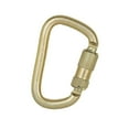 thumbnail image 1 of 45KN Mousqueton Clip Crochet Acier D-Anneau Vis Serrure Roche Mousqueton Clips Extérieur D Escalade Or, 1 of 9