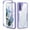 Purple, variant on Compatible with Samsung Galaxy S23 Clear Case with Screen Protector Full Body Protection Case-Green