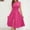 Hot Pink women's summer midi dress a1, variant on Uscallm Women's Summer Casual V Neck Short Sleeve Midi Dresses Flowy A-Line Zip Boho Beach Vacation Solid Maxi Sundresses, Blue M