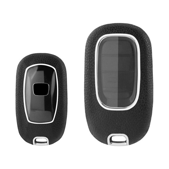 Xotic Tech Black TPU Grainy Leather Texture Key Fob Shell Cover Case, Compatible with Honda Accord Civic 2022 Smart Keyless Entry Key