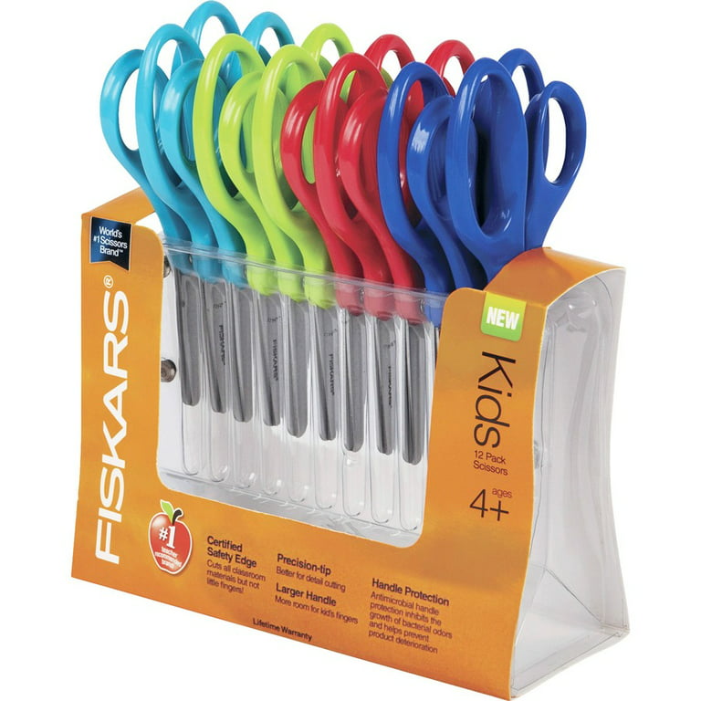 Fiskars 5 Pointed-tip Kids Scissors - 5 Overall LengthSafety Edge Blade -  Pointed Tip - Turquoise - 1 Each