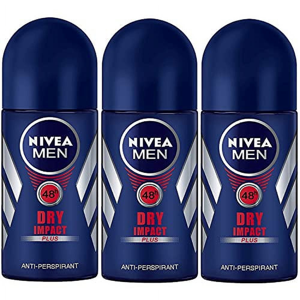 NIVEA for Men Dry Impact Antiperspirant Deodorant, Roll-on, 50ml