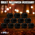 thumbnail image 5 of PMU Halloween Cauldron 6 Inch, Small Witch Plastic Cauldron Candy Bowl Black, For Halloween Decor pkg/12, 5 of 7