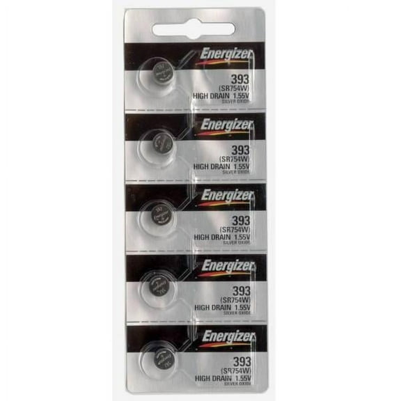 Energizer 393/309 - SR754 Silver Oxide Button Battery 1.55V 5 Pack FREE SHIPPING!