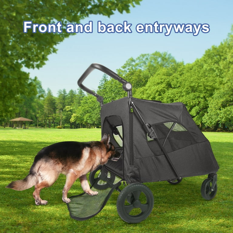Lazy buddy dog stroller rubber wheels stroller top