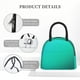 thumbnail image 4 of Fotbe Turquoise Light Blue Bolsa de Almuerzo con Estampado, Lonchera Aislada, Contenedor de Comida Reutilizable Tipo Cooler a Prueba de Fugas, 4 of 6