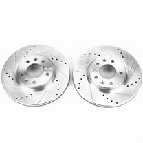 Power Stop Front Pair of Drilled and Slotted Brake Rotors JBR1154XPR