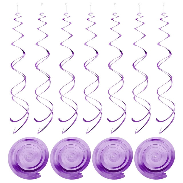 Decoraciones Colgantes Unique Bargains 18uds PVC Púrpura Fiesta Doble Tira