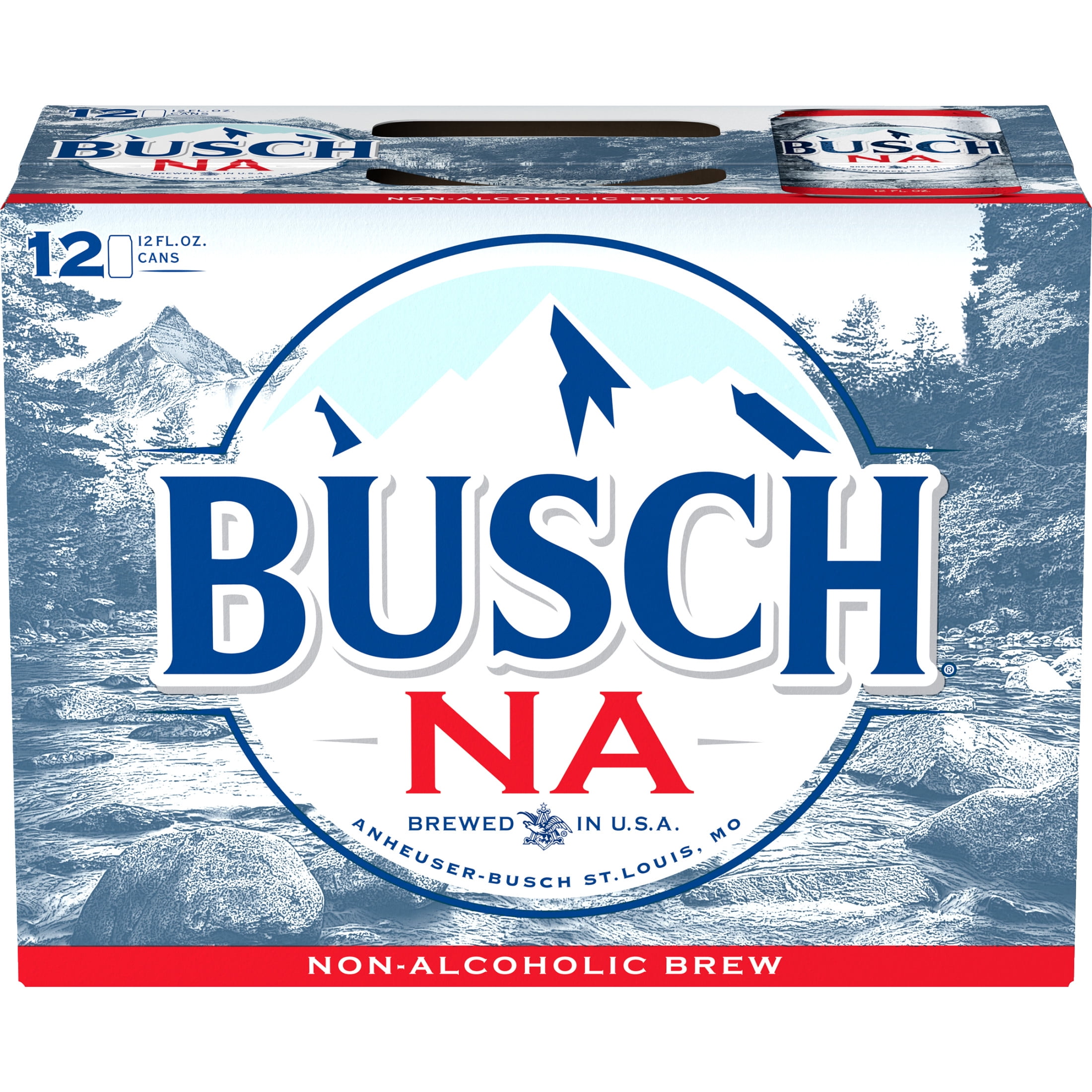 Busch Non Alcoholic Beer, 12 Pack, 12 fl oz Cans, 0.4 ABV