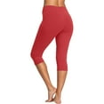 thumbnail image 2 of Wovix Women's Soft Capri Solid Comfort Leggings Lightweight Cropped Leggings 3/4 Stretch Capris Yoga Pants, 2 of 4