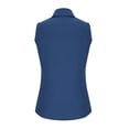 thumbnail image 4 of WHLBF Tank Tops for Women Sleeveless V-neck Casual Solid Color Button Top Navy L, 4 of 9