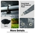 thumbnail image 4 of Barara King Carport Replacement Cover, 12x20ft Carport Replacement Canopy Cover with 76 Elastic Buckles Suit for Garage Shelter, Frame is Not Included,Grey, 4 of 8