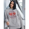 thumbnail image 2 of Happy Valentine's Day Hearts Sweatshirt Women -Smartprints Designs, Female x-Large, 2 of 4