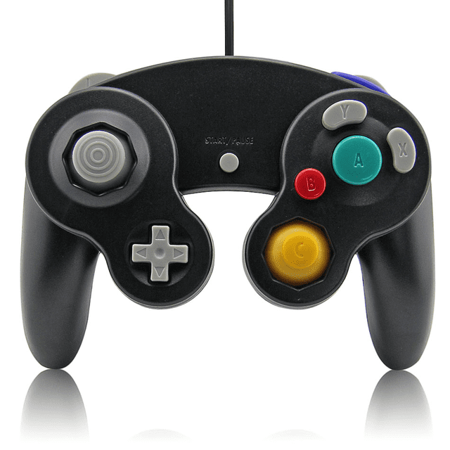 Mando Genérico Blue Mamba Compatible con Gamecube Negro