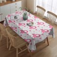 thumbnail image 2 of Pink Breast Cancer Rectangle Tablecloth 60"x84",Waterproof Polyester Rectangle Table Cloth, Wipeable Spillproof Polyester Tablecloth for Dining, Camping, Indoor and Outdoor, 2 of 5