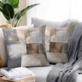 thumbnail image 2 of Gradient Art Outdoor Pillow Covers Pack of 2 Grey Beige Blue Abstract Vintage Painting Retro Waterproof Throw Pillow Covers Decorative Cushion Cases for Patio Garden Tent Balcony Couch 20x20 inch, 2 of 8