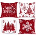 thumbnail image 2 of putnchl Merry Christmas, Throw Pillow Cover, 18 X 18 Inch, Winter Holiday, Cushion Cover Sofa Decoration, Christmas Tree, 2 of 5